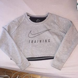 Cropped Nike Mesh Back Sweatshirt